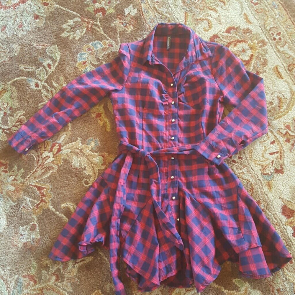 Plaid Shirt Dress
