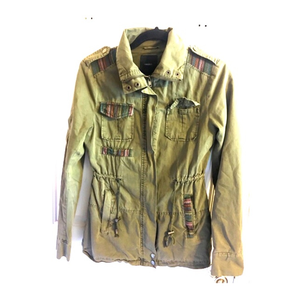 FOREVER 21  Drawstring Waist Utility Jacket.