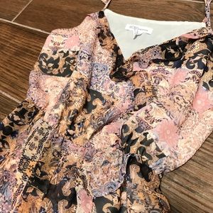 BCBGeneration Wrap Front Ruffle Romper