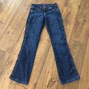 Wrangler boot cut jeans.