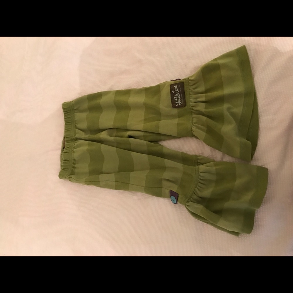 Matilda Jane green striped pants