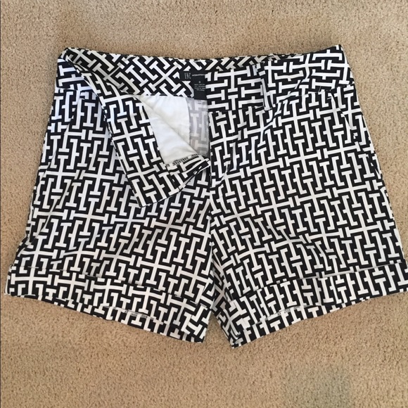 INC International Concepts Pants - INC Black & White cuffed shorts