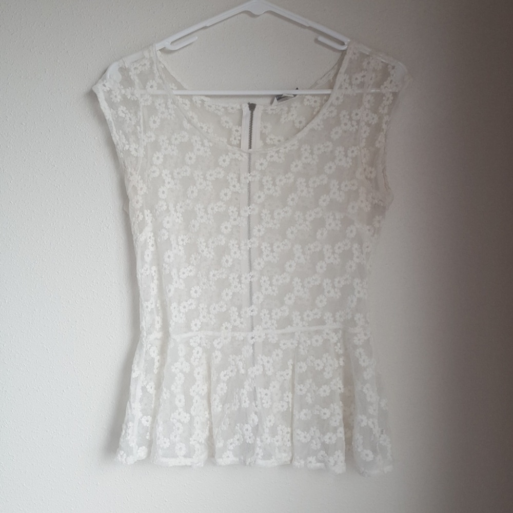 AE Lace Peplum Top