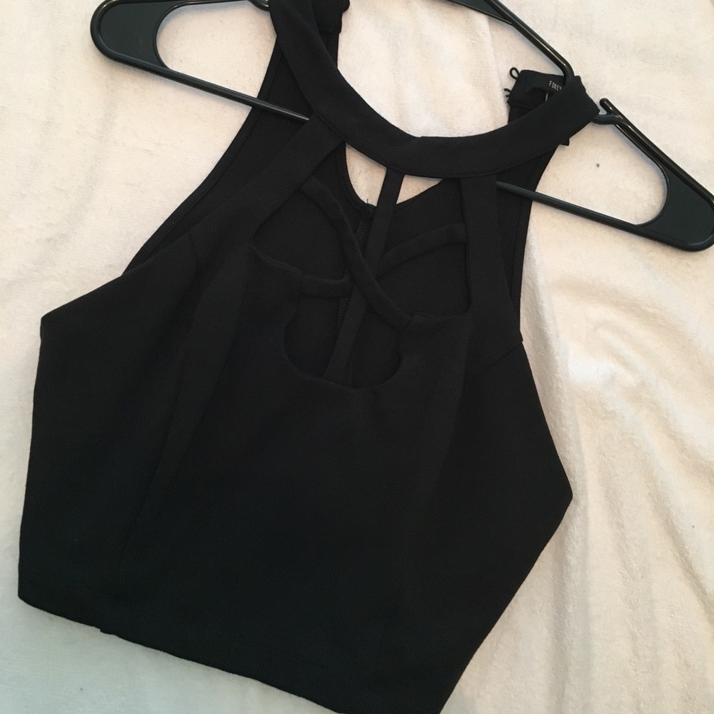 Sophisticated black crop top.