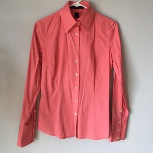 Structured melon dress shirt EXPRESS
