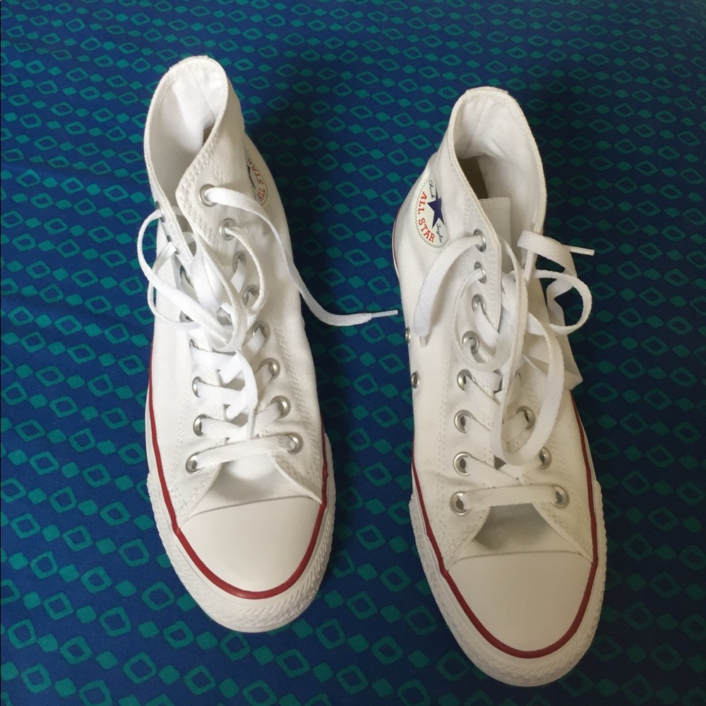 White high top converse all stars