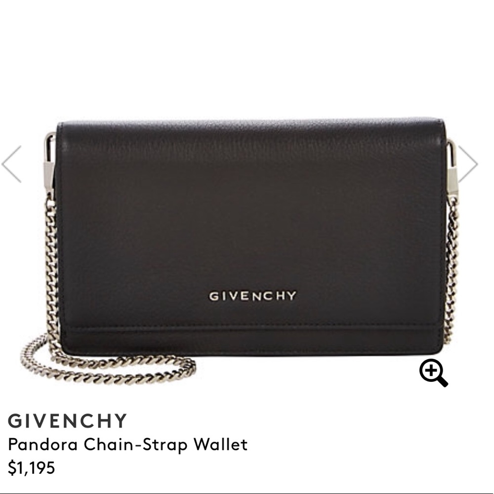 Black pandora Givenchy chain wallet