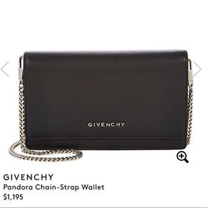 Black pandora Givenchy chain wallet