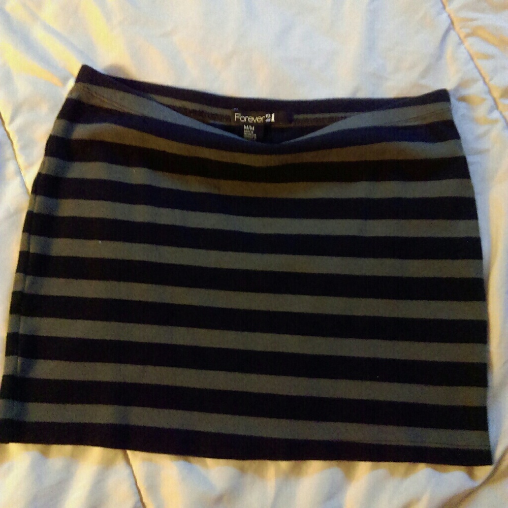 Black & Army Green Skirt