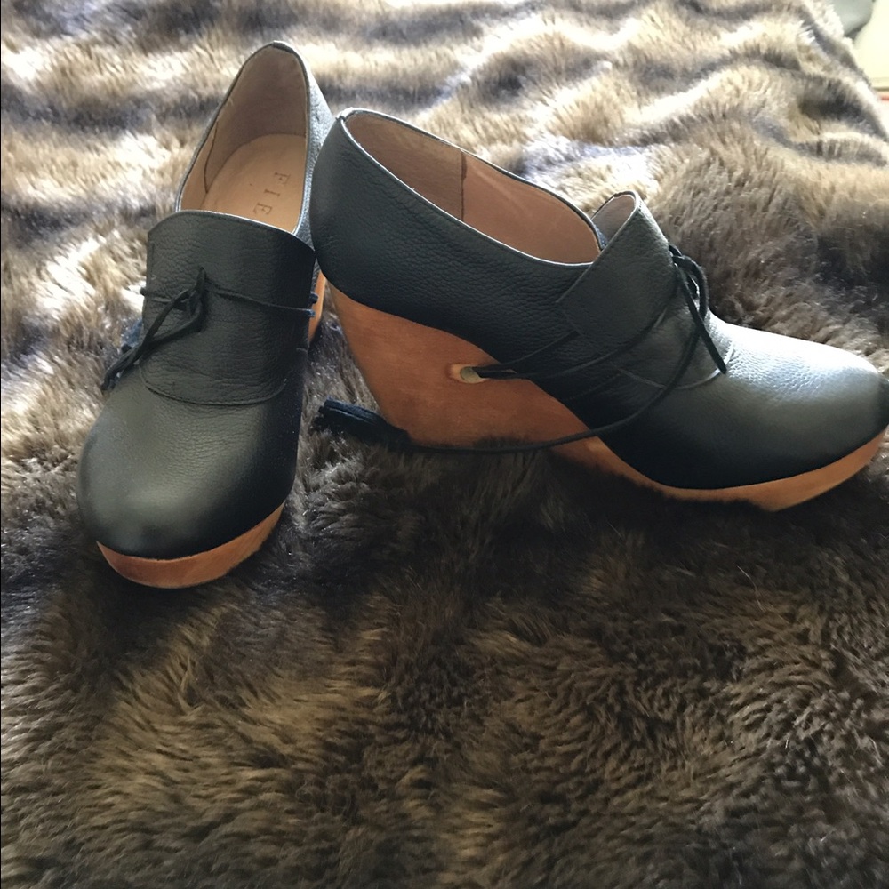Black Anthropologie Fiel Wedges