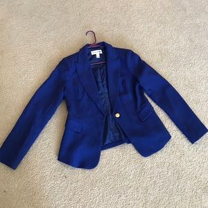 Royal blue blazer with gold button