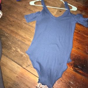 Blue body suit
