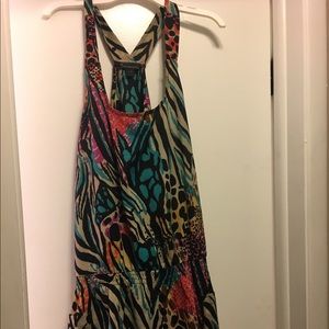 Sleeveless printed tunic