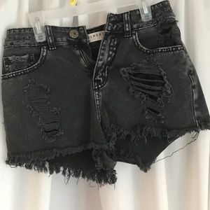 black high waisted/mom shorts