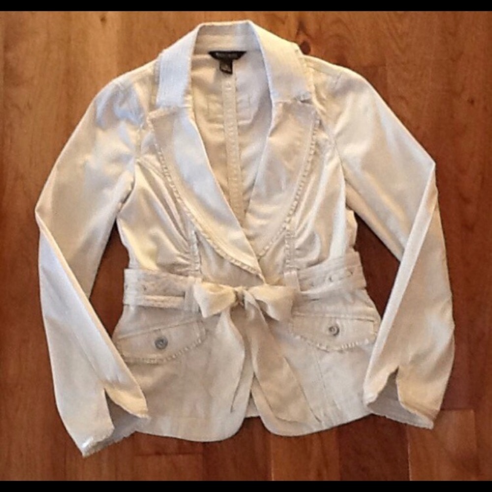 White House Black Market cream jacket