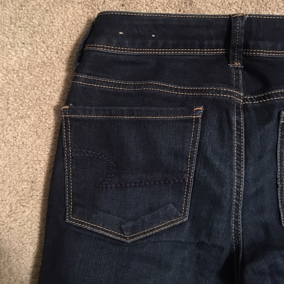 Dark Wash Skinny Low Rose American Eagle Jeans - Picture 3 of 6