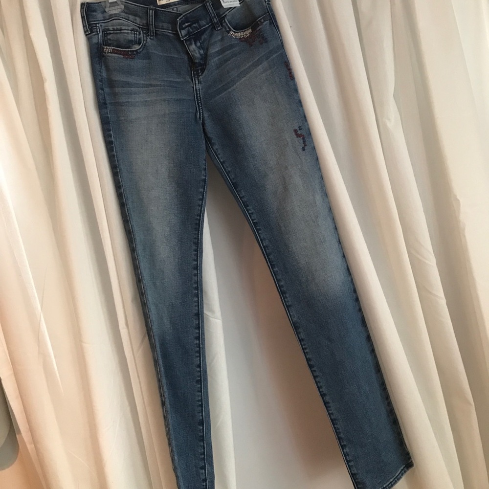 skinny jeans with boho embroidery