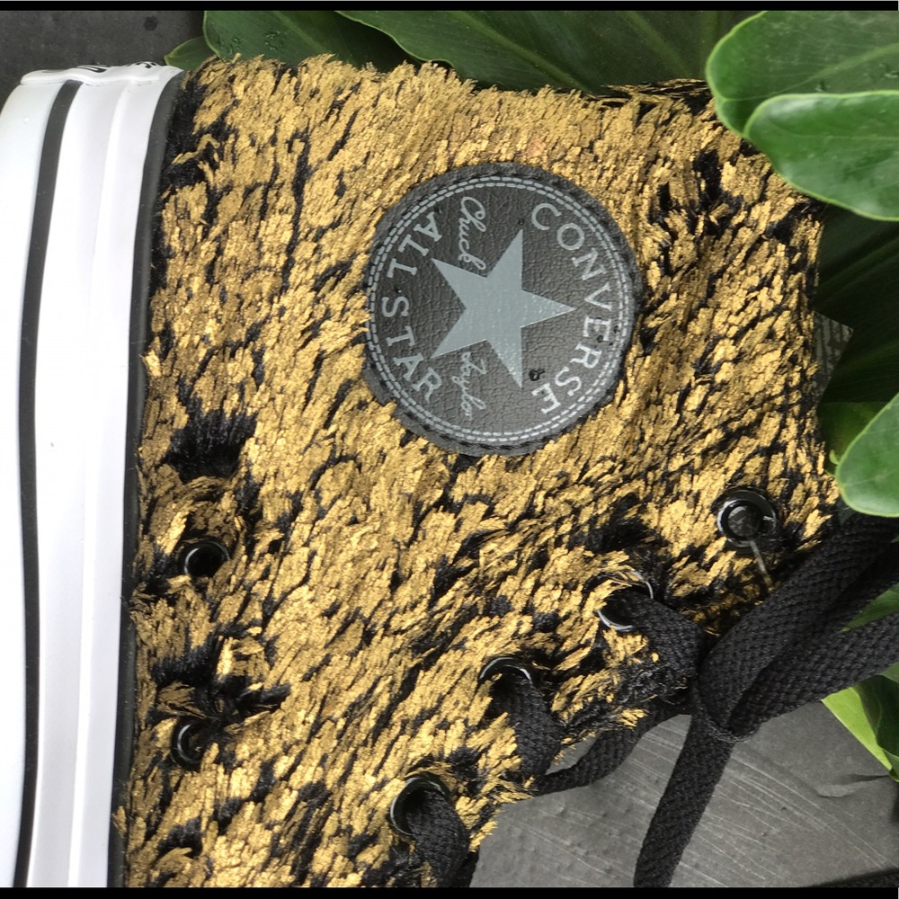 Converse All Star chuck gold/black/faux. AUTHENTIC - Picture 1 of 8