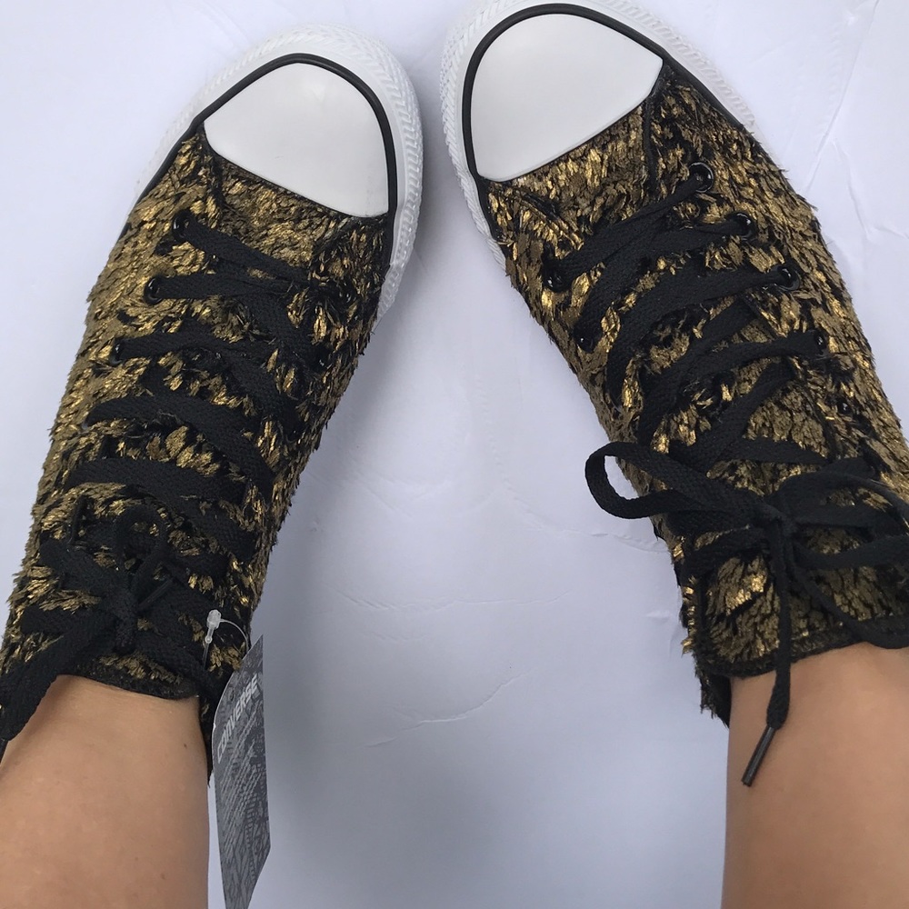 Converse All Star chuck gold/black/faux. AUTHENTIC - Picture 8 of 8