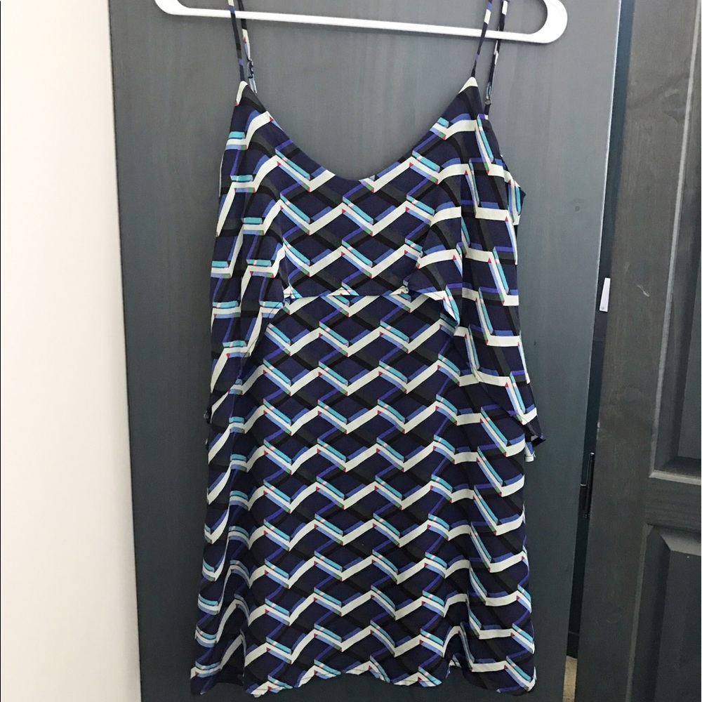 Blue patterned dress