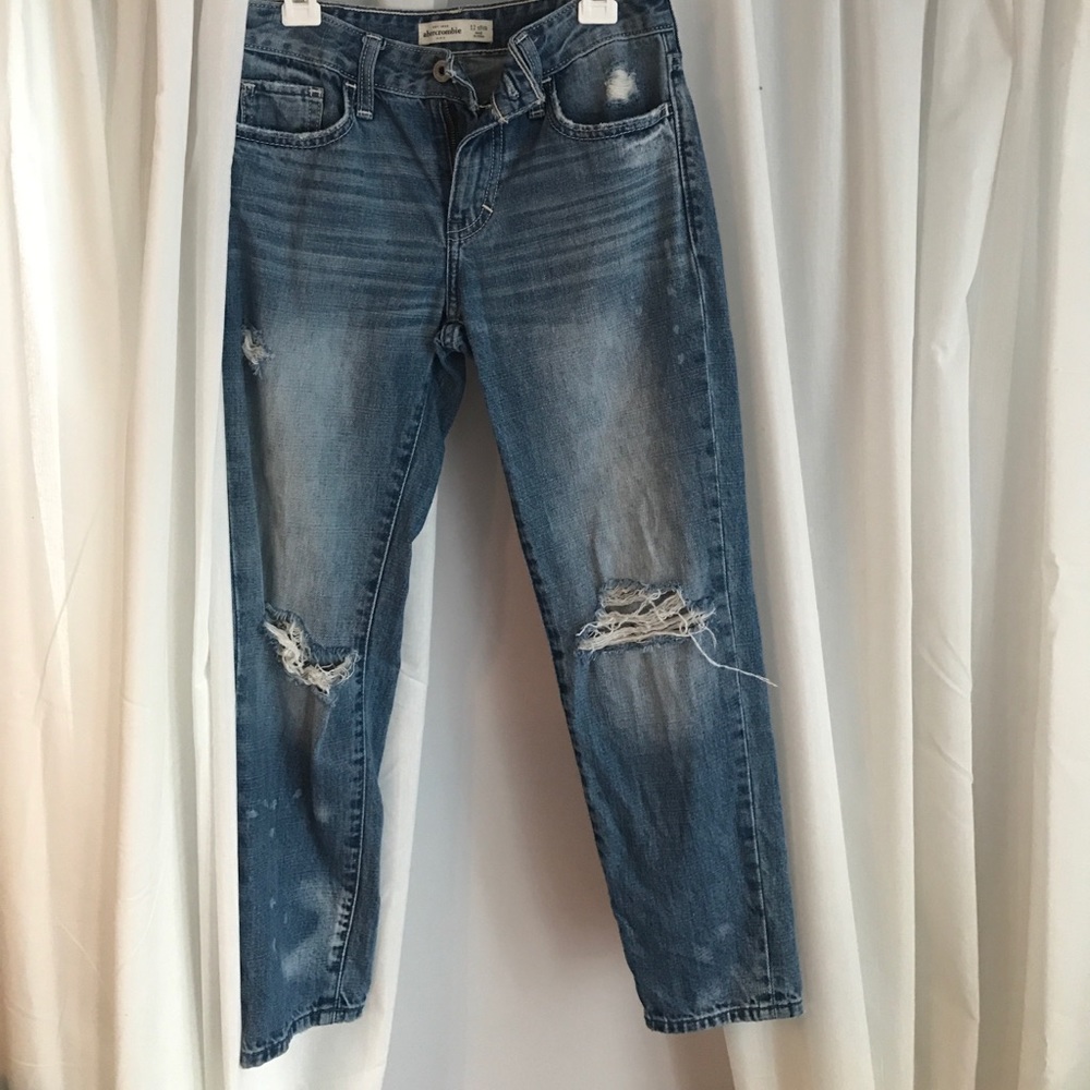 ripped girlfriend jeans