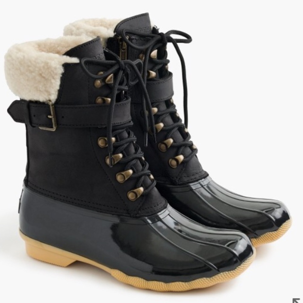 Jcrew sperry shearwater buckle boots size 9