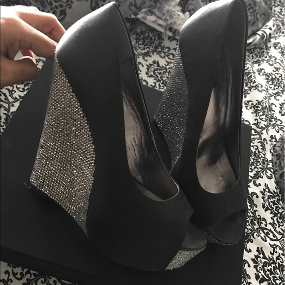 Zigi rhinestone platform satin shoe - Picture 2 of 2