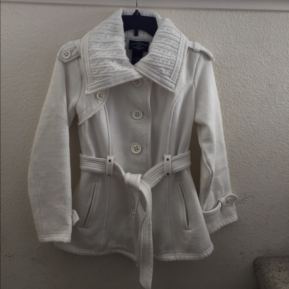 Sebby Collection white button up Jacket Size S