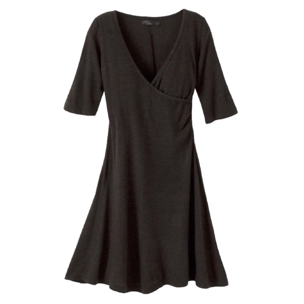 PrAna Charcoal Wrap Dress