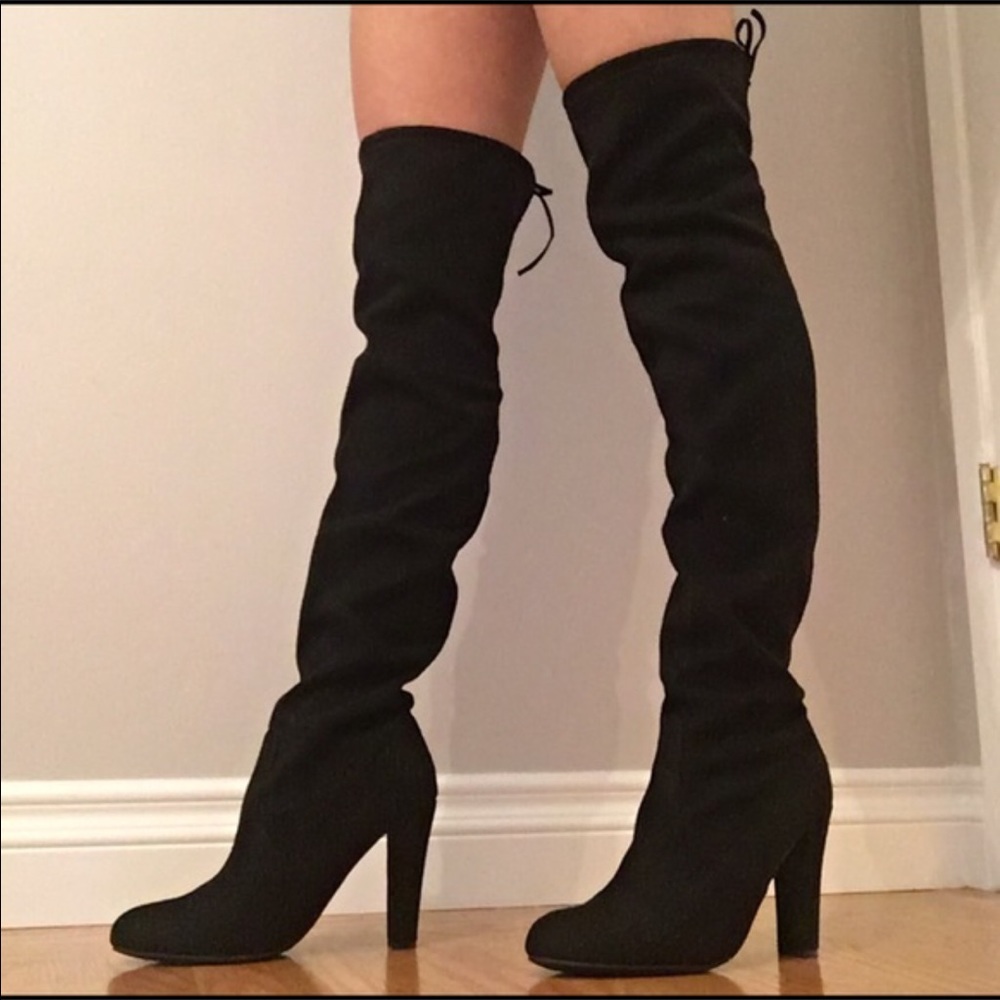 Steve Madden black over knee high boots