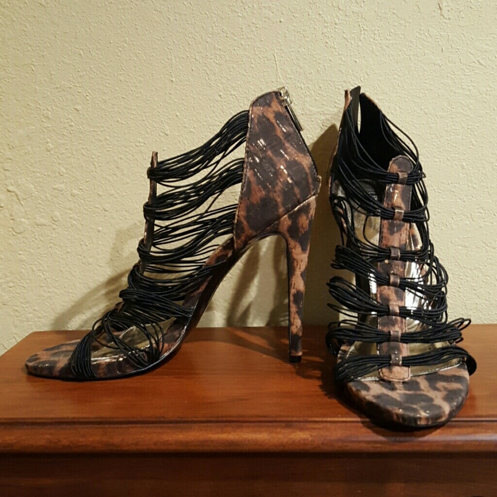 Leopard print high heels