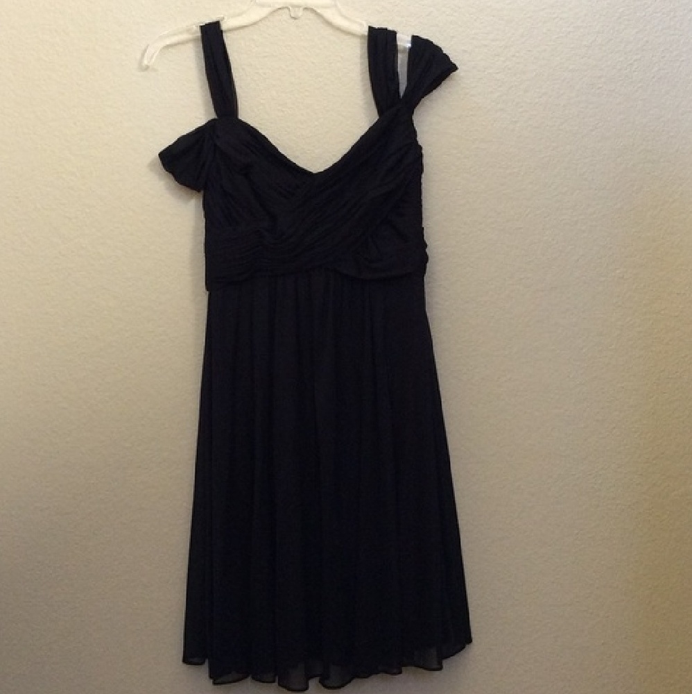 Davids Bridal Short Black Bridesmaid Dress