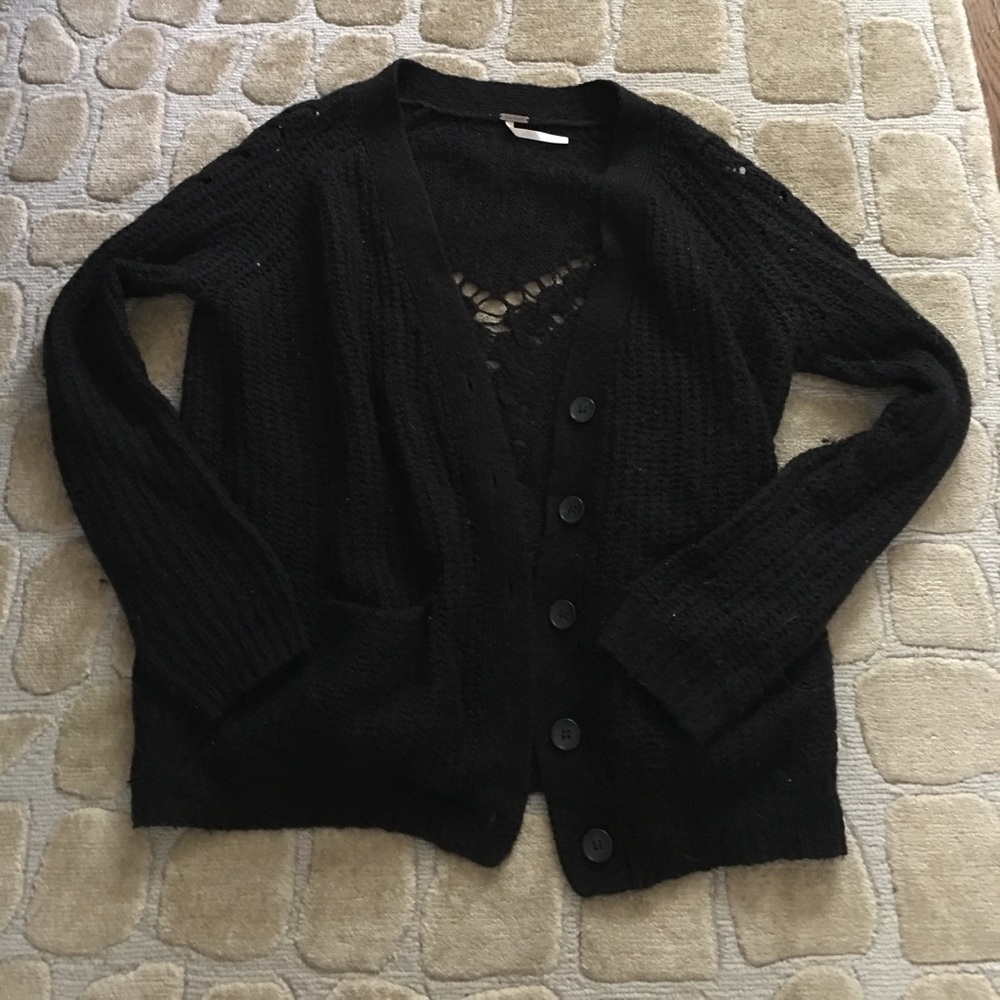 Free People knit black sweater