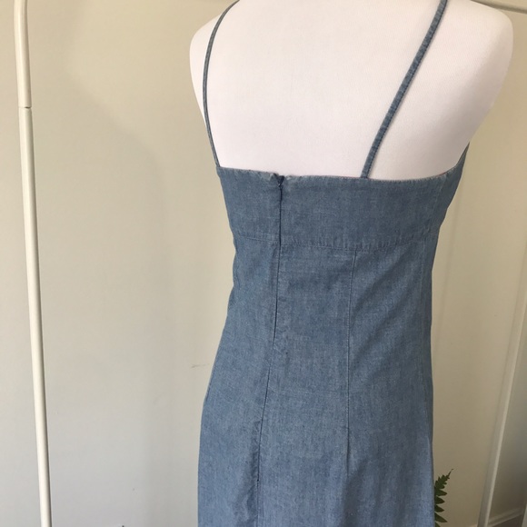 Chambray Ruffle Hem Spring Dress - Picture 3 of 3