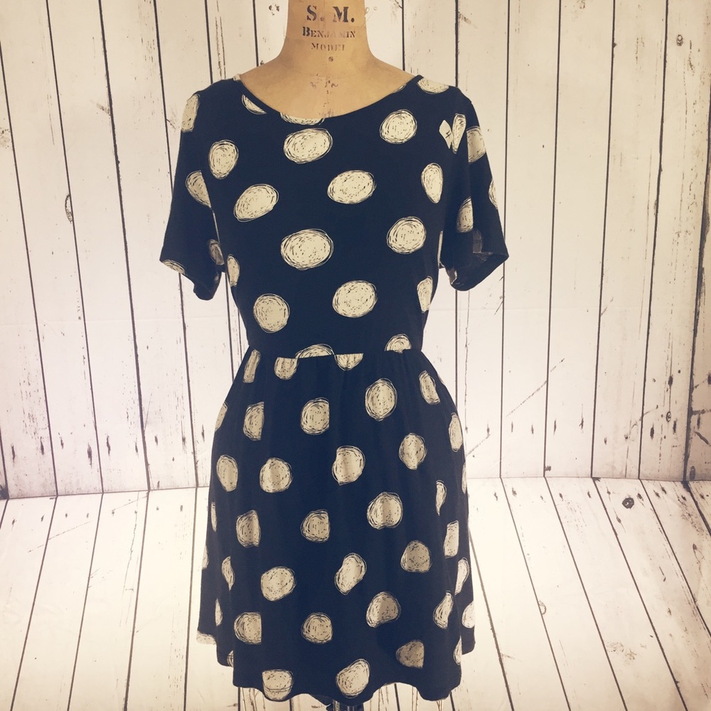 Forever 21 Black w/ Cream Polka Dots Summer Dress
