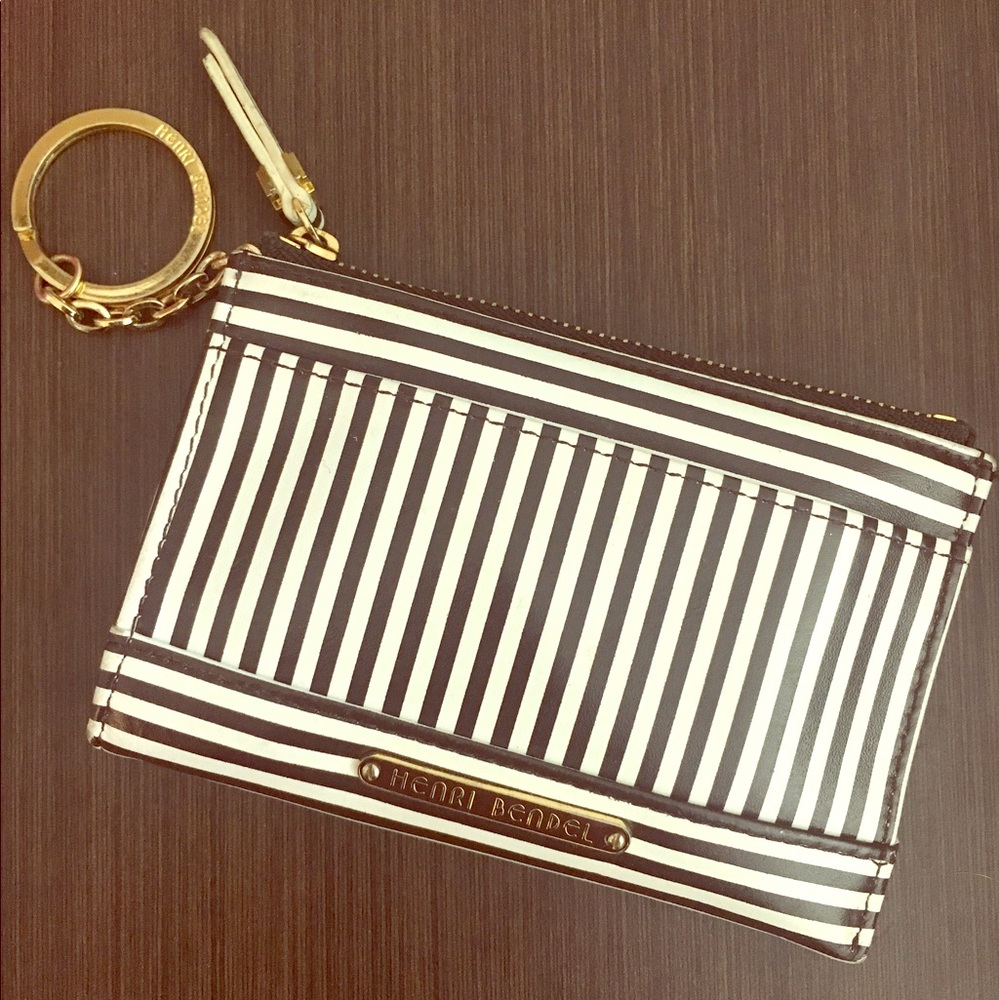 Henri Bendel Striped Mini Zip