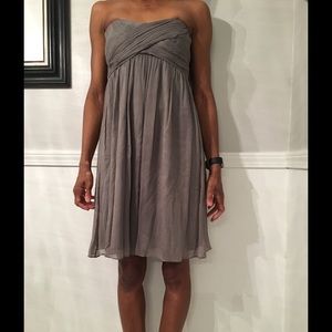 J. Crew Taryn grey chiffon dress