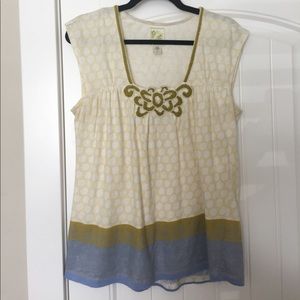 Anthropologie Embroidered Tank