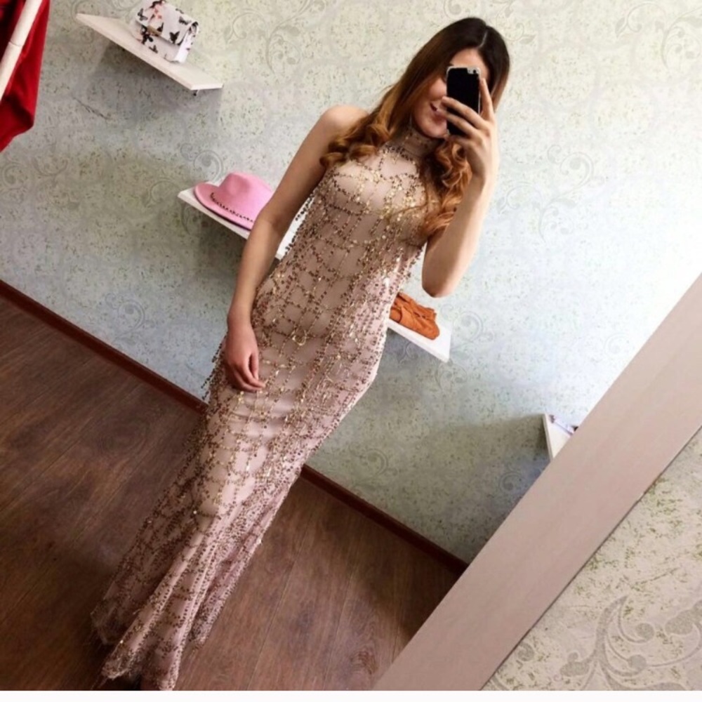 Gold sequin gown
