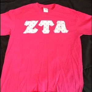 Zeta Tau Alpha Pink Lettered Shirt
