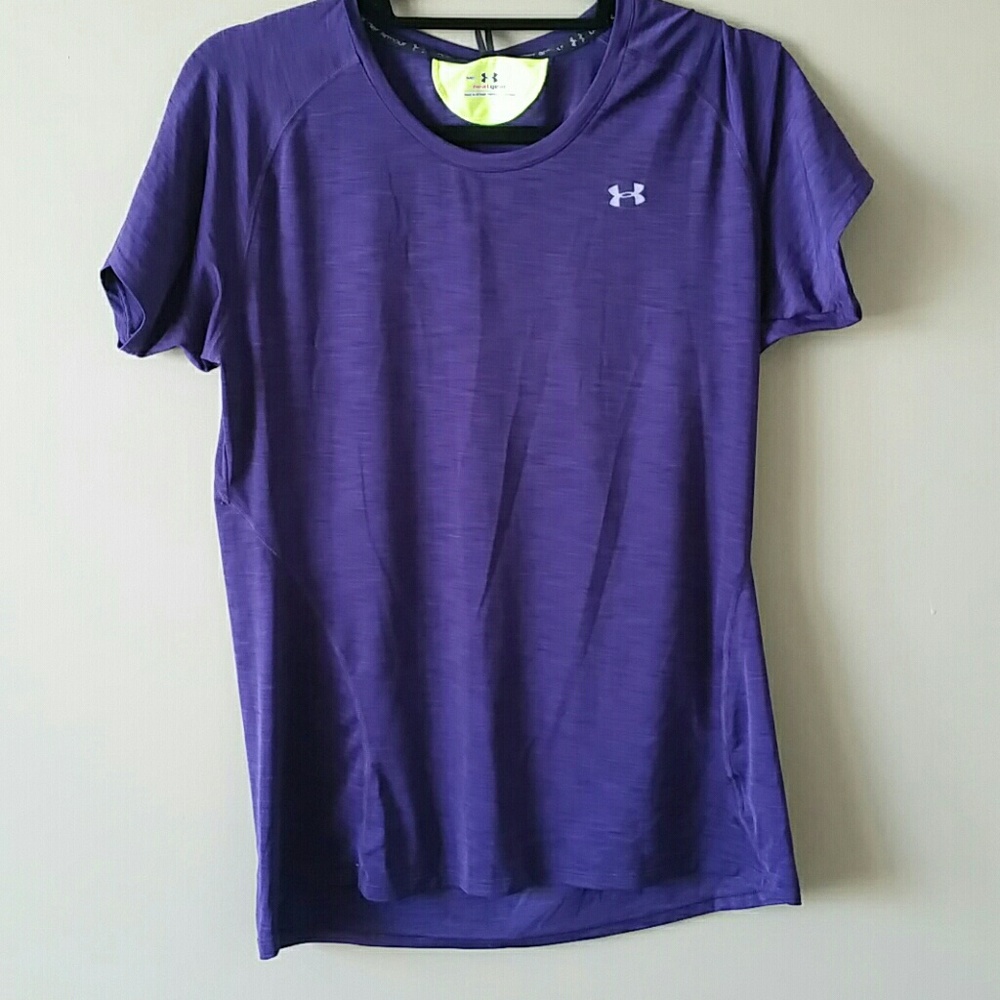 Under Armour Heat Gear purple heathered tee