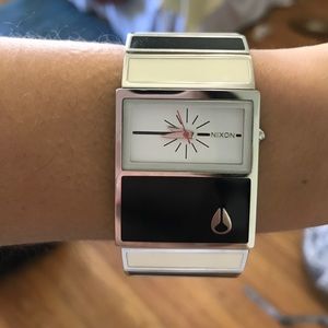 Nixon black and white watch