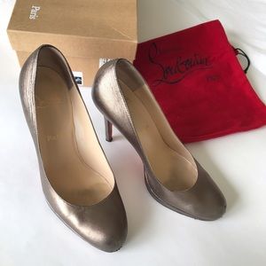Christian Louboutin Simple Pump Pewter/Silvr SZ 39