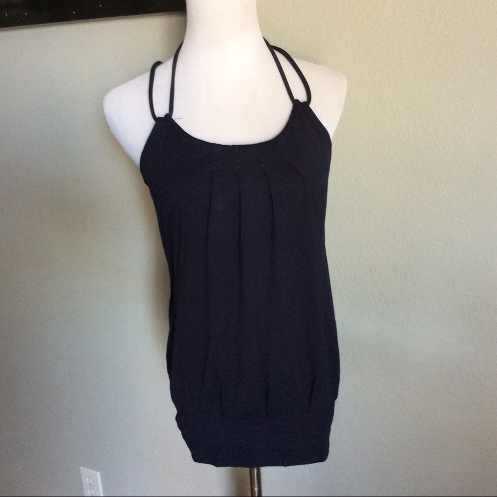 Lululemon navy blue open back cross strap - Picture 2 of 6