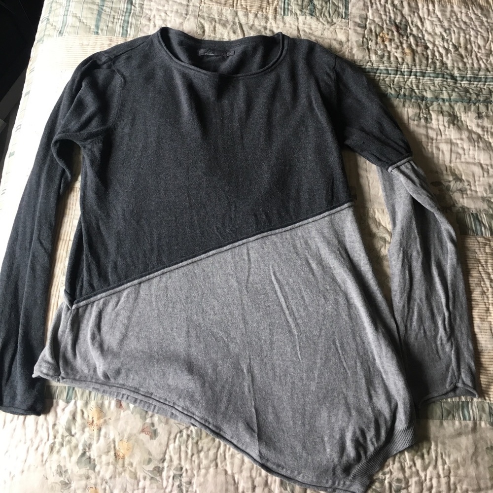Prana Sondra Charcoal Asymmetrical Sweater