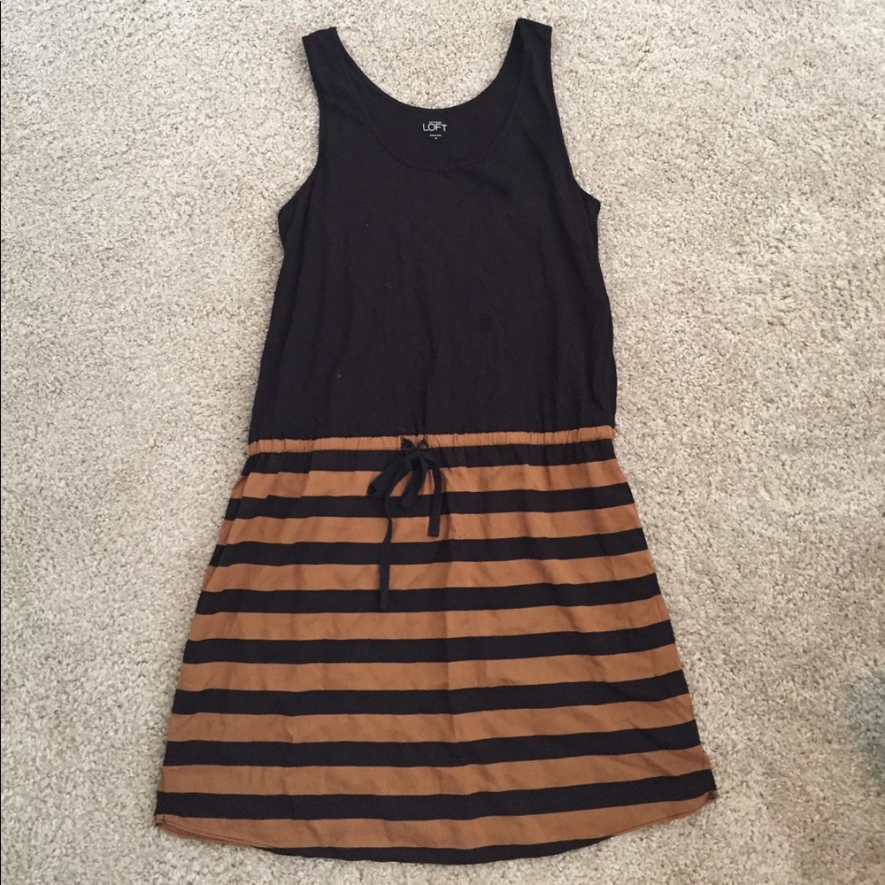 Loft black and brown dress