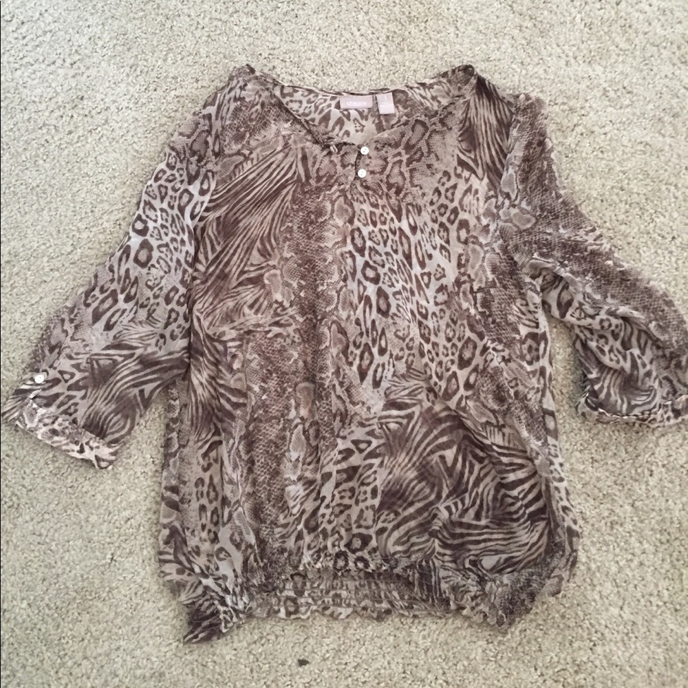 Chicos leopard print top