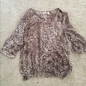 Chicos leopard print top