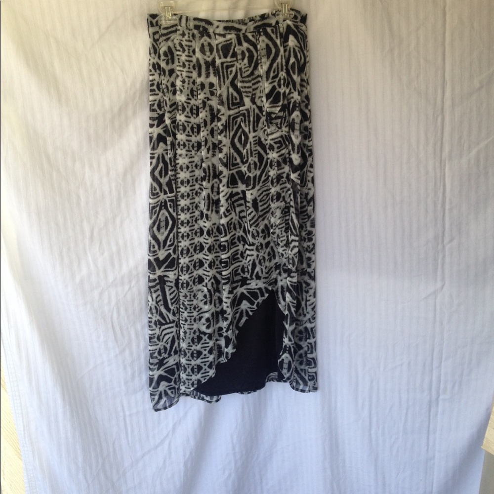 B&W Sexy flowing Boho Cascading Skirt