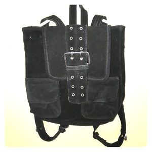 Urban Outfitters: black leather back pack